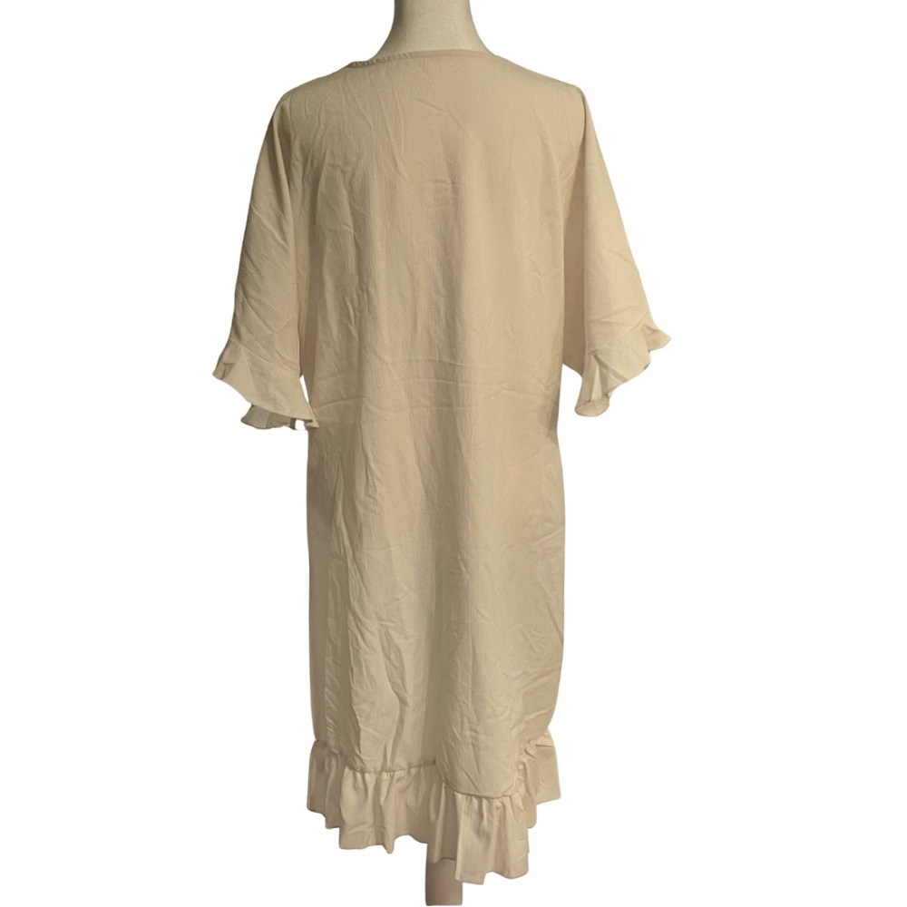 Cupshe V-Neck Breezy Beach Cover Up with Ruffle Accents • Size XL • NEW W/ TAGS - Picture 6 of 9